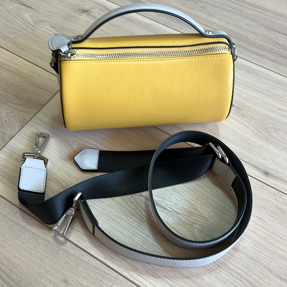 NYC Expressions Yellow Mini Crossbody Bag with Removable Strap
